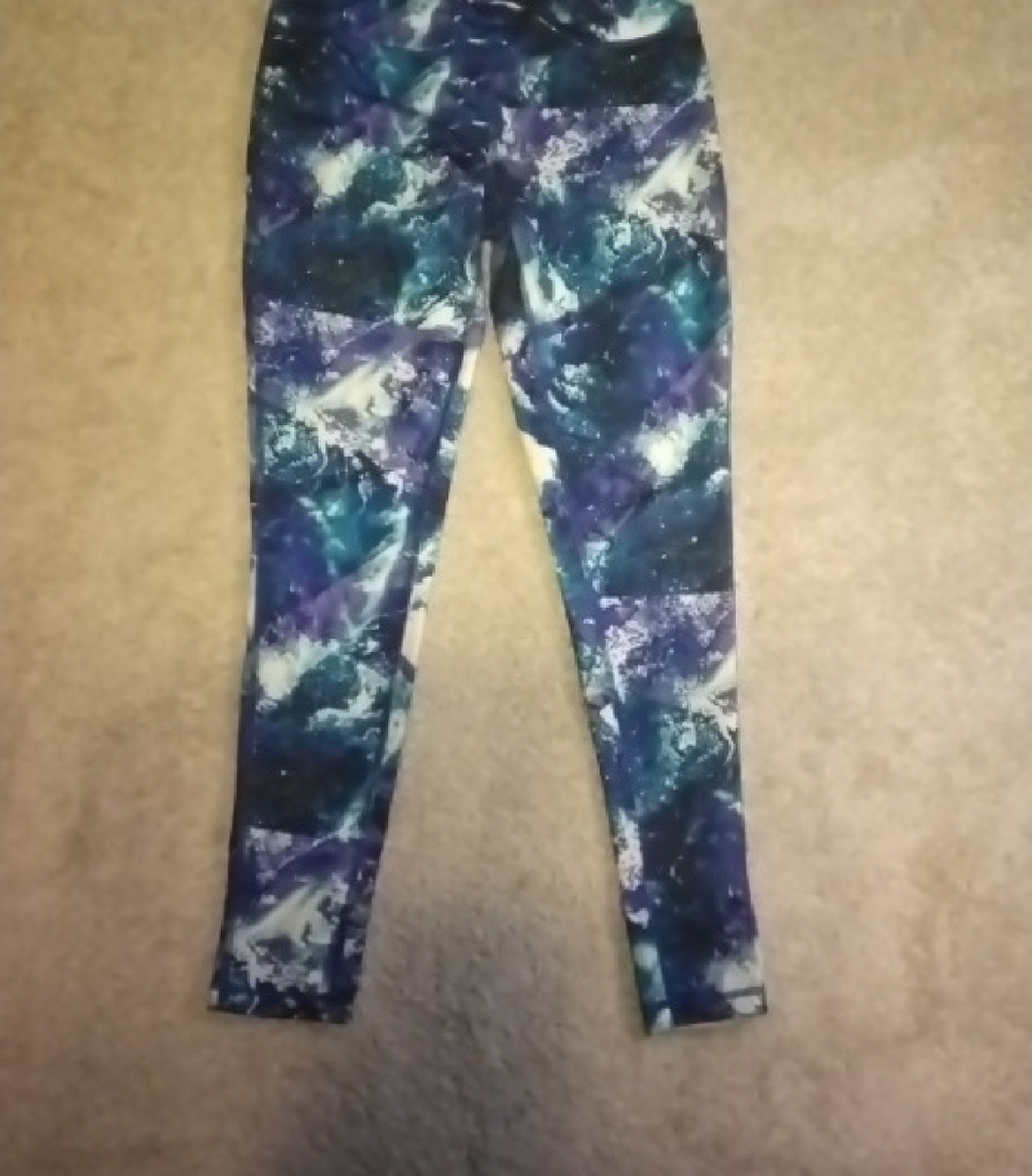 tek gear Kids Galaxy Print Leggings - Blue, Purple, Teal